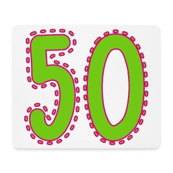 50. 50 YEARS. 50th ANNIVERSARY. 50 YEARS ANNIVERSARY. - Mouse Pad (horizontal) - white - Front