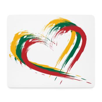 Herz Bürste Flagge Litauens - Mousepad (Querformat) - Weiß - Vorne