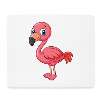Flamingo Niedliche Maskottchen Zeichentrickfigur Kawaii - Mousepad (Querformat) - Weiß - Vorne