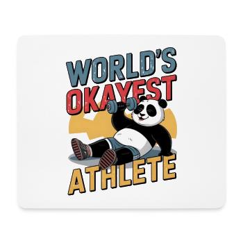 Der okayste Athlet der Welt - Mousepad (Querformat) - Weiß - Vorne