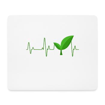 Vegan - Tapis de souris (format paysage) - blanc - Devant