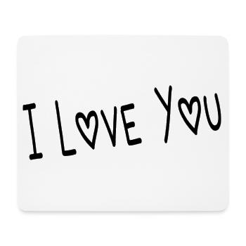 VALENTINSTAG. ICH LIEBE DICH. ICH LIEBE DICH. LIEBE. LIEBE - Mousepad (Querformat) - Weiß - Vorne
