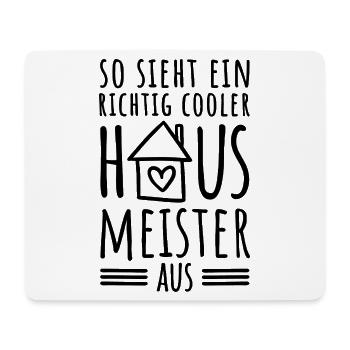 So sieht ein richtig cooler Hausmeister aus - Mousepad (Querformat) - Weiß - Vorne