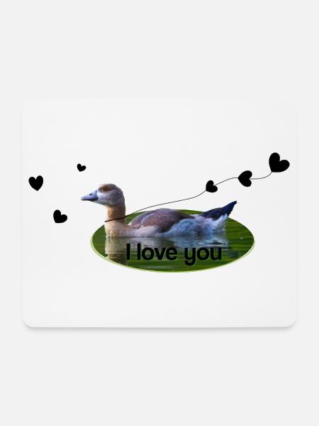 love you I love you - Mousepad (Querformat) - Weiß