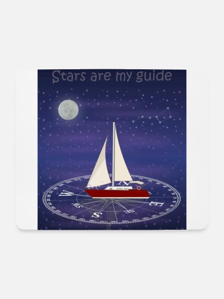 Sterne sind mein Wegweiser - Mousepad (Querformat) - Weiß