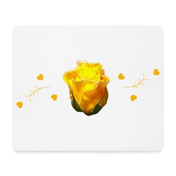 gelbe Rosen - Mousepad (Querformat) - Weiß - Vorne