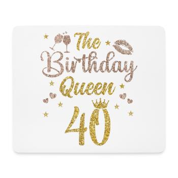 40.Geburtstag Königin 40 Jahre Vierzig - Mousepad (Querformat) - Weiß - Vorne