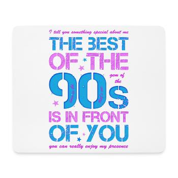 90er 90s Neunziger Jahre best of 90s - Mousepad (Querformat) - Weiß - Vorne