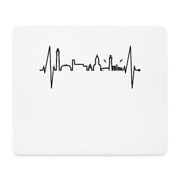 Sylt Skyline Nordsee Herzschlag Nordfriesen Sylter - Mousepad (Querformat) - Weiß - Vorne