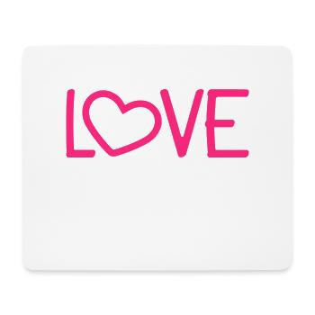 Liebe Herz Romantisch - Mousepad (Querformat) - Weiß - Vorne
