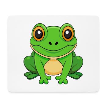 Frog Cute Mascot Cartoon Character Kawaii - Mouse Pad (horizontal) - white - Front
