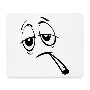weed thc stoned - Restez calme, fumez de l’herbe - Tapis de souris (format paysage) - blanc - Devant