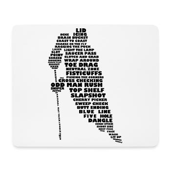 Sprache der Hockey (Schwarz) - Mousepad (Querformat) - Weiß - Vorne