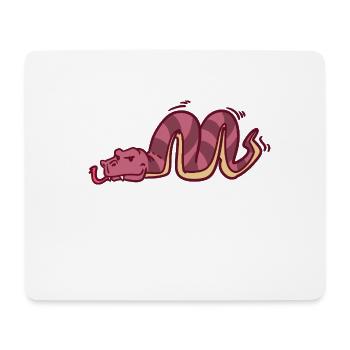 Geheimnisvolle Python Urwaldbewohner - Mousepad (Querformat) - Weiß - Vorne