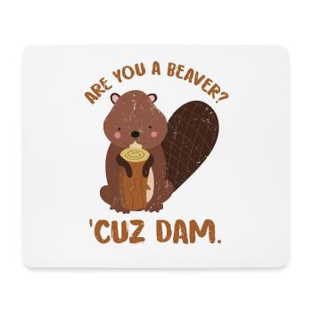 Charmanter Biber Herzensbrecher - Mousepad (Querformat) - Weiß - Vorne