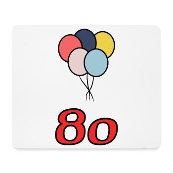 80. 80 ANS. 80e ANNIVERSAIRE. ANNIVERSAIRE 80 ANS. - Tapis de souris (format paysage) - blanc - Devant