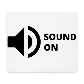 Ton am Lautsprecher - Mousepad (Querformat) - Weiß - Vorne