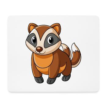 Dachs Niedliches Maskottchen Zeichentrickfigur Kawaii - Mousepad (Querformat) - Weiß - Vorne