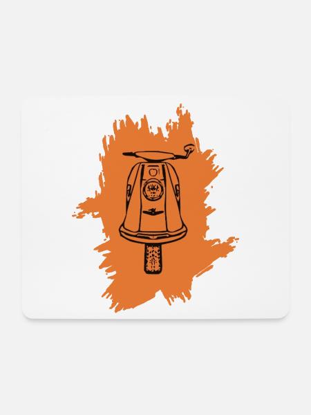 pinsel motiv roller - Mousepad (Querformat) - Weiß