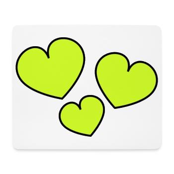 ICH LIEBE DICH. ICH LIEBE DICH. LIEBE. LIEBE. HERZ - Mousepad (Querformat) - Weiß - Vorne