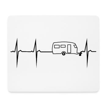 herzschlag wohnwagen - Mousepad (Querformat) - Weiß - Vorne