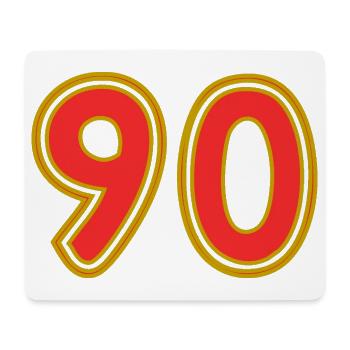 90. 90 ANS. 90e ANNIVERSAIRE. ANNIVERSAIRE 90 ANS. - Tapis de souris (format paysage) - blanc - Devant