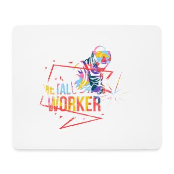 Robuster Metallbauer Blecharbeit - Mousepad (Querformat) - Weiß - Vorne