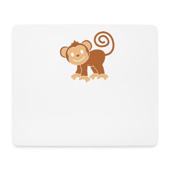 Affe Äffchen - Mousepad (Querformat) - Weiß - Vorne