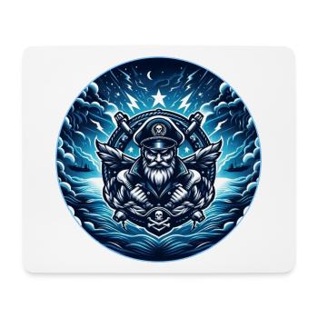 Captain in the Storm Logo - Mouse Pad (horizontal) - white - Front