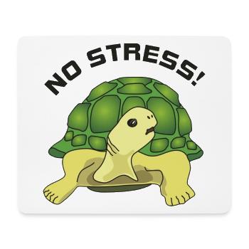 no stress - Mousepad (Querformat) - Weiß - Vorne
