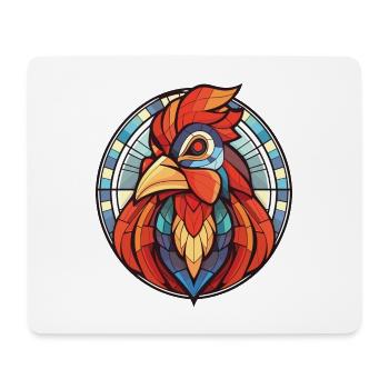Hahn Bunte Aquarell-Tierillustration - Mousepad (Querformat) - Weiß - Vorne