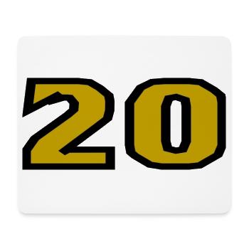 20. 20 JAHRE. 20-JÄHRIGES JUBILÄUM. 20-JÄHRIGES JUBILÄUM. - Mousepad (Querformat) - Weiß - Vorne