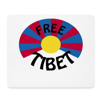 free tibet - Mousepad (Querformat) - Weiß - Vorne