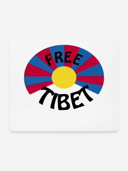 free tibet - Mousepad (Querformat) - Weiß