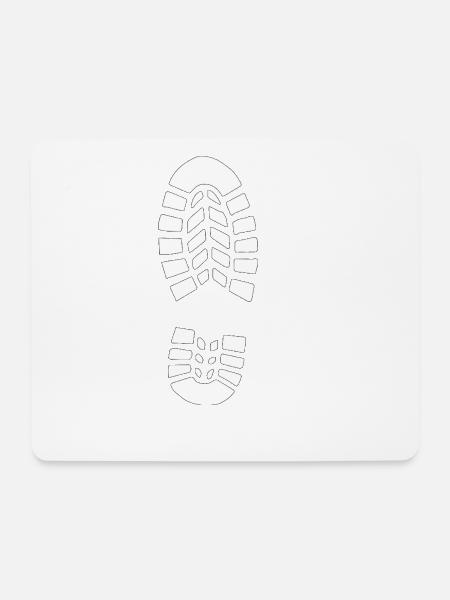 Fersenpfad Fußabdruck Muster - Mousepad (Querformat) - Weiß