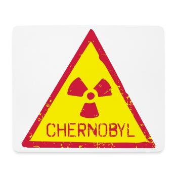 TSCHERNOBYL RADIATION WARNING ICON - Mousepad (Querformat) - Weiß - Vorne
