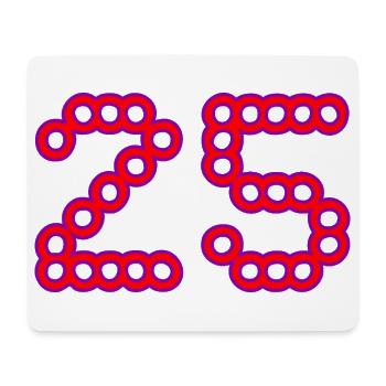 25. 25 YEARS. 25th ANNIVERSARY. 25 YEARS ANNIVERSARY. - Mouse Pad (horizontal) - white - Front
