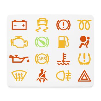Auto-Kontrollleuchten - Mousepad (Querformat) - Weiß - Vorne