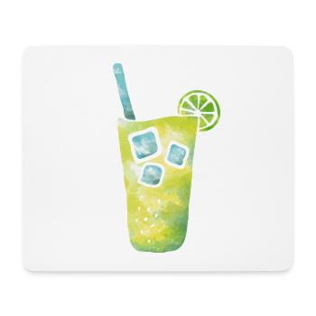 kühles Getränke mit Zitrone - Mousepad (Querformat) - Weiß - Vorne