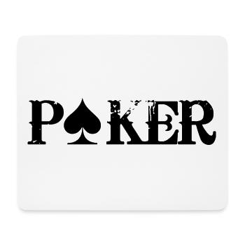 Poker - Mousepad (Querformat) - Weiß - Vorne
