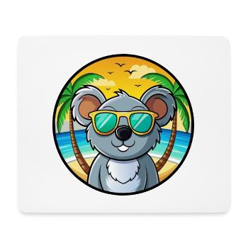 Koala Lustige Cartoon Sommer Strand Sonnenbrille Cool - Mousepad (Querformat) - Weiß - Vorne