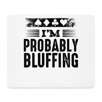 Poker - Mousepad (Querformat) - Weiß - Vorne