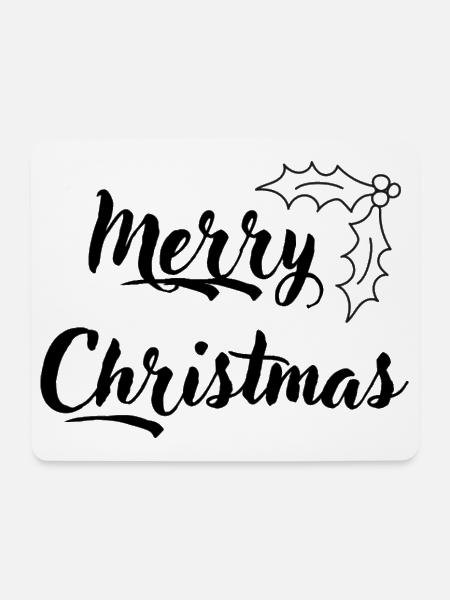 Merry Christmas – Klassisch & Festlich - Mousepad (Querformat) - Weiß