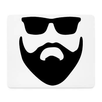Bart Bart Hipster wie ein Boss - Mousepad (Querformat) - Weiß - Vorne