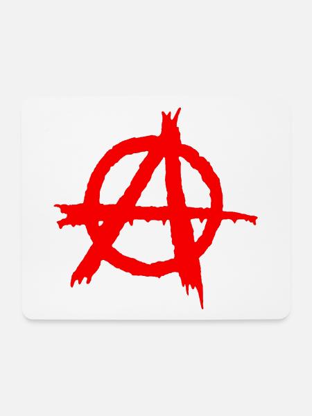 anarchy,Anarchie - Mousepad (Querformat) - Weiß