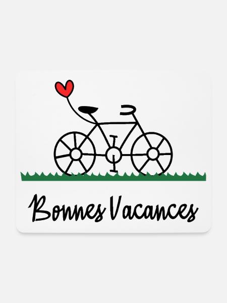 FAHRRAD. FEIERTAG. ES LEBE DIE FERIEN. FEIERTAG - Mousepad (Querformat) - Weiß