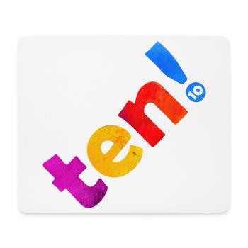 ZEHN 10 JAHRE 10. GEBURTSTAG - Mousepad (Querformat) - Weiß - Vorne