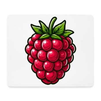 Himbeere, Obst - Mousepad (Querformat) - Weiß - Vorne
