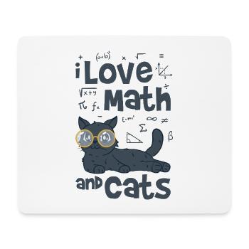 Mathe und Katzen - Mousepad (Querformat) - Weiß - Vorne