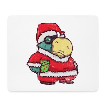 Verrückter Weihnachtsmann Papagei - Mousepad (Querformat) - Weiß - Vorne